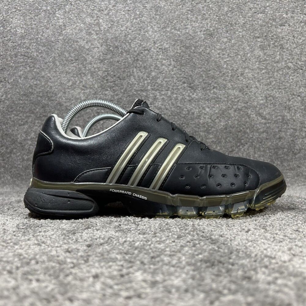 Adidas Powerband Chassis Adiprene 737857 Men’s Size 9 Black Golf Shoes Used